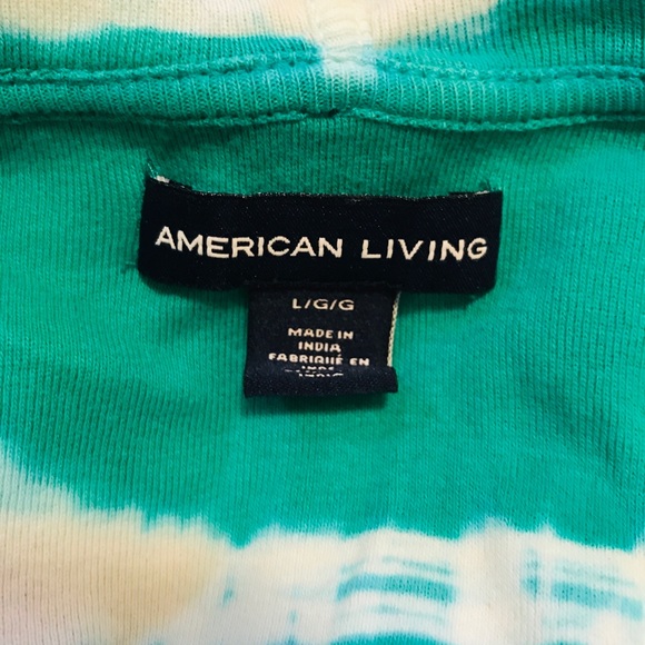 SOLD - Kelly Green & White tye dye hoodie - Picture 6 of 7